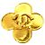 Broche de flor Chanel Gold CC chapado en oro Dorado