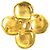 Broche de flor Chanel Gold CC chapado en oro Dorado - vista 2