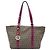 Fendi Beige Zucchino Canvas Superstar Tote Lila