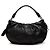 Sac Hobo Prada en cuir Cervo Lux plissé noir