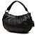 Sac Hobo Prada en cuir Cervo Lux plissé noir - vue 2