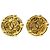 Orecchini a clip rotondi placcati oro Chanel Gold CC D'oro