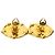 Orecchini a clip rotondi placcati oro Chanel Gold CC D'oro - vista 2
