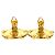 Orecchini a clip rotondi placcati oro Chanel Gold CC D'oro - vista 3