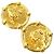 Orecchini a clip rotondi placcati oro Chanel Gold CC D'oro - vista 4