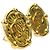 Orecchini a clip rotondi placcati oro Chanel Gold CC D'oro - vista 5