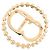 Dior Gold Plated Faux Pearl Strass Clair D Lune Brosche Golden - Ansicht 3