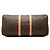 Louis Vuitton Brown Monogram Keepall 55 Castaño - vista 3