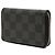 Louis Vuitton Black Damier Graphite Zippy Coin Pouch Nero - vista 2