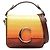 Bolso Satchel C Chloé de piel grabada efecto coco mini ombré amarillo