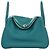 Hermès Blue Clemence Lindy 30 Blau