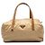 Prada Boston Bag aus Tessuto mit Saffiano-Besatz in Beige