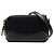 Clutch Gabrielle de tweed preto com fecho duplo e corrente Chanel