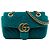 Borsa a tracolla Gucci Blue Small GG Marmont Matelassé in velluto Turchese