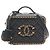 Chanel Small Lambskin CC Filigree Vanity Case Schwarz