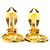 Orecchini a clip ovali Crown Chanel Gold CC placcati oro D'oro - vista 6