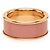 Hermès Pink Medium Gold Plated Enamel H Diamant Uni Ring - Ansicht 3