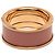 Hermès Pink Medium Gold Plated Enamel H Diamant Uni Ring - Ansicht 4