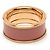 Hermès Pink Medium Gold Plated Enamel H Diamant Uni Ring - Ansicht 5