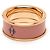 Hermès Pink Medium Gold Plated Enamel H Diamant Uni Ring - Ansicht 6
