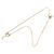 Colar Dior Gold Plated com pingente de strass e falsa pera em formato de gota Dourado