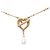 Colar Dior Gold Plated com pingente de strass e falsa pera em formato de gota Dourado - vista 3