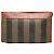 Fendi Brown Pequin Coated Canvas Cosmetic Clutch Braun