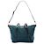 Bolso Satchel Prada de Tessuto con ribetes de Saffiano verde Verde oscuro