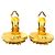 Boucles d'oreilles clips rondes plaquées or Chanel Gold CC Doré - vue 3