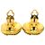 Boucles d'oreilles clips rondes plaquées or Chanel Gold CC Doré - vue 6