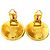 Boucles d'oreilles clips rondes plaquées or Chanel Gold CC Doré - vue 7