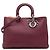 Sac Diorissimo Dior en cuir rouge Large Bordeaux