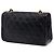 Chanel Black CC Quilted Lambskin Full Single Flap Negro - vista 2