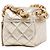 Vanity Chanel Gold CC Quilted Metallic Lambskin Cube Zip Clutch with Chain Golden - Ansicht 2