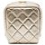 Vanity Chanel Gold CC Quilted Metallic Lambskin Cube Zip Clutch with Chain Golden - Ansicht 3