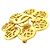 Broche de flor Chanel Gold CC chapado en oro Dorado - vista 3