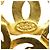 Broche de flor Chanel Gold CC chapado en oro Dorado - vista 5