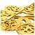 Broche de flor Chanel Gold CC chapado en oro Dorado - vista 6