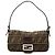 Fendi Baguette Tasche aus braunem Zucca Canvas
