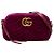 Gucci Borsa a tracolla Small GG Marmont Matelassé in velluto viola Porpora