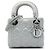 Dior Gray Mini Iridescent Lambskin Cannage Lady Dior Castaño