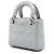 Dior Gray Mini Iridescent Lambskin Cannage Lady Dior Castaño - vista 2