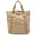 Sacola Gucci em lona GG bege com faixa Web