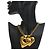 Collar Chanel Gold CC con colgante de doble corazón chapado en oro Dorado - vista 4