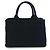 Prada Canapa Black Canvas Tote Bag - view 2