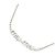 Collana Miu Miu con pendente in cristallo e metallo argentato Argento
