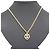 Collana con pendente Chanel in metallo dorato e strass D'oro - vista 6
