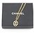 Collana con pendente Chanel in metallo dorato e strass D'oro - vista 7