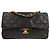 Chanel Vintage Classic Double Flap Quilted Lambskin Small Schwarz