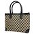 Borsa Tote Gucci GG Canvas Nero Beige
